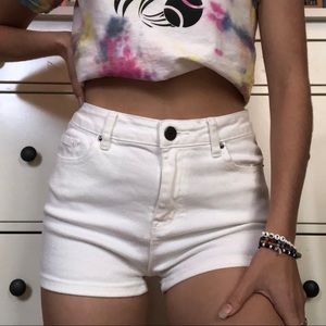BDG white high rise erin sprocket shortie